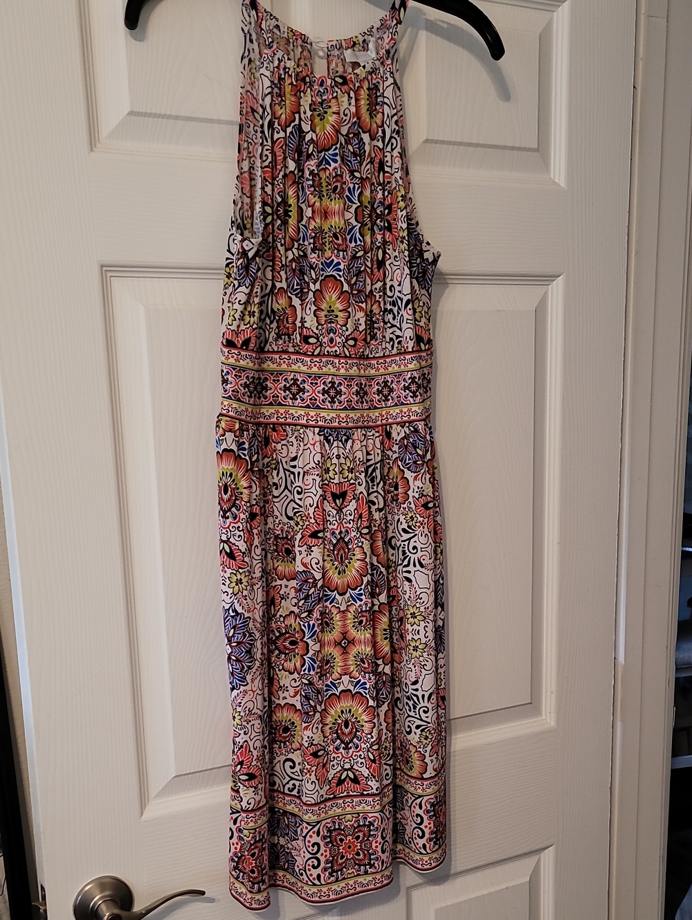 London Times Multicolor Floral Halter Maxi Dress